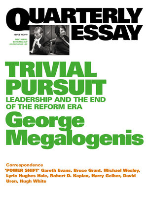 cover image of Quarterly Essay 40 Trivial Pursuit
